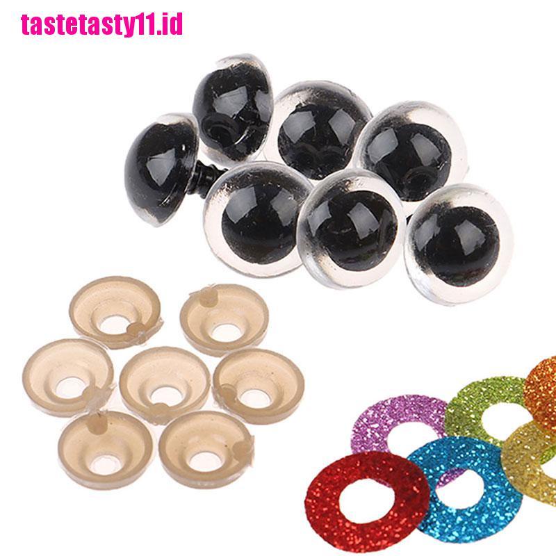 (TTID) 10pcs / Set Mainan Mata 3D 20MM Bahan Plastik Aksen Glitter Untuk Anak