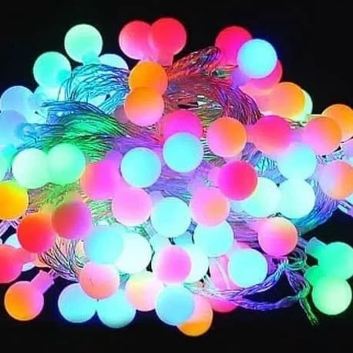 (TB) Lampu Tumblr LED Anggur Bola RGB Bulat Warna Warni Lampu Natal Lampu Hias LED RGB Twinkle Light