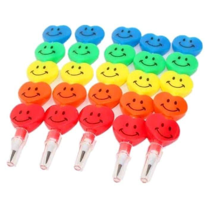

PENSIL SUSUN UNIK / LUCU 5-TINGKAT MOTIF EMOJI HATI TERSENYUM CUCI GUDANG