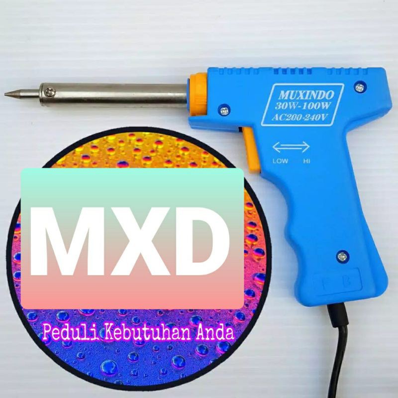 MUXINDO  , Kenmaster 40W  , Solder Tembak 30W–100W Quick Heat Soldering Gun Dual Wattage Soldering Iron MXD-T20 AHIM