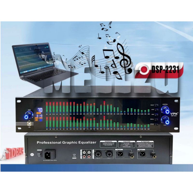 Equaliser Digital vpk dsp 2231 Original Equalizer VPK DSP 2231