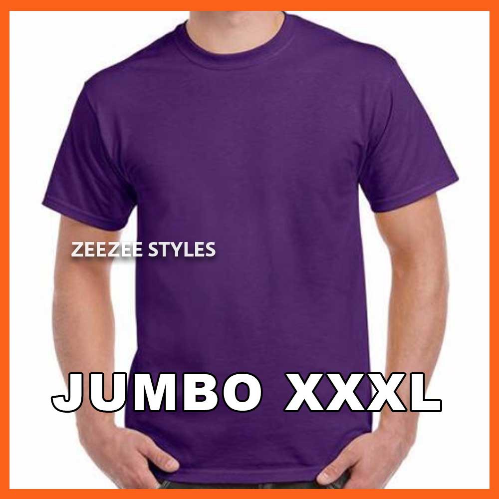 XXXL Baju Kaos Polos Pria Wanita Jumbo Lengan Pendek Katun Combed 30s Distro Original Ungu Tua