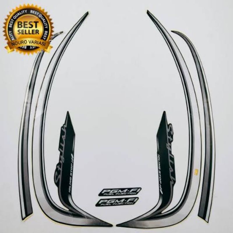 Striping Honda Scoopy stylish 2016 striping lis stiker standar Ori Honda Scoopy 2016 Stylish hitam s