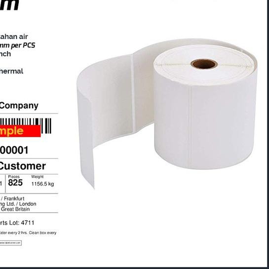 

♨ KERTAS THERMAL LABEL 100X120 mm STICKER LABEL Isi 500 pcs ►