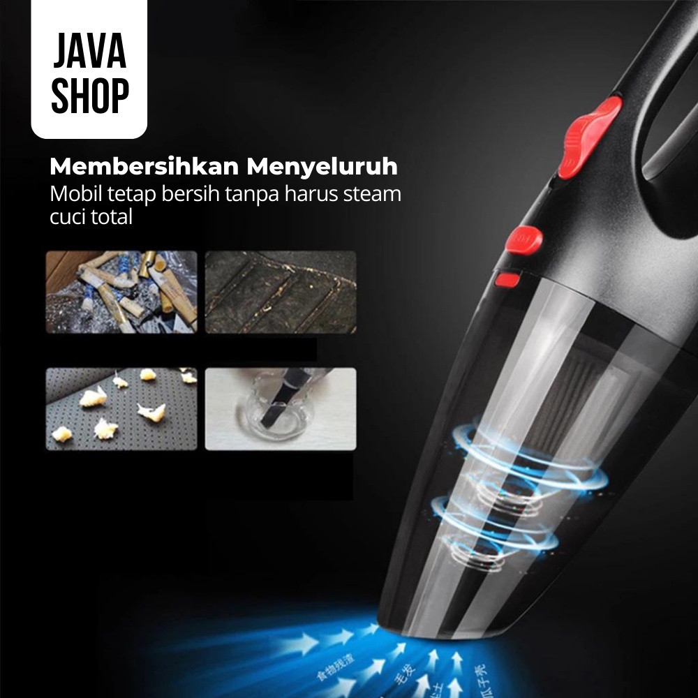 JAVASHOP Vacuum Cleaner Penyedot Debu Mobil Vacum Tenaga Listrik 12V 120W