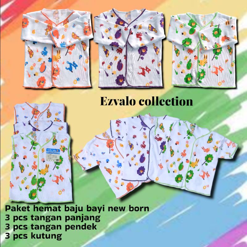 9 pcs paket hemat baju bayi new born