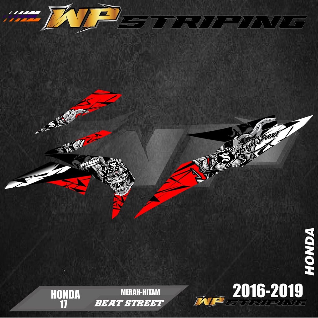 STRIPING STIKER BEAT STREET ESP / STICKER STRIPING VARIASI LIST SKOTLET MOTOR HONDA BEAT STREET ESP 