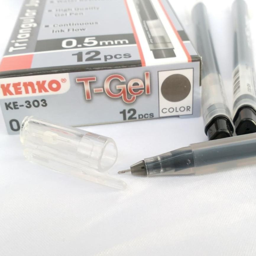 

[PRODUK JAPYC] Pulpen Kenko T-Gel KE-303 Triangular Jumbo Gel per Lusin HPP