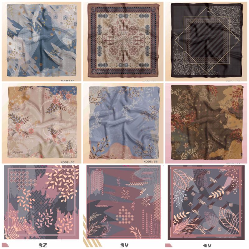 Custom nama logo brand sendiri bahan voal signature jilbab hijab scarf kerudung voal motif printing