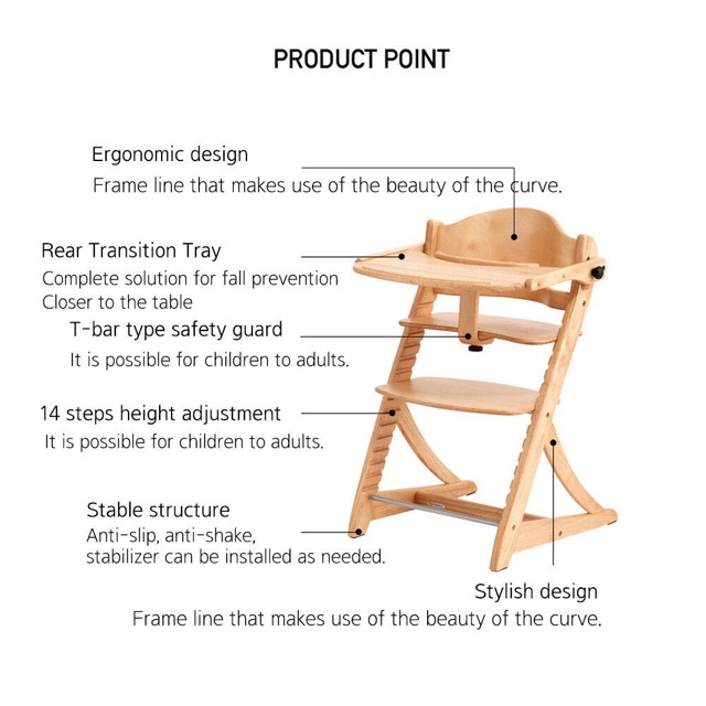 Yamatoya - Sukusuku Plus Table Highchair