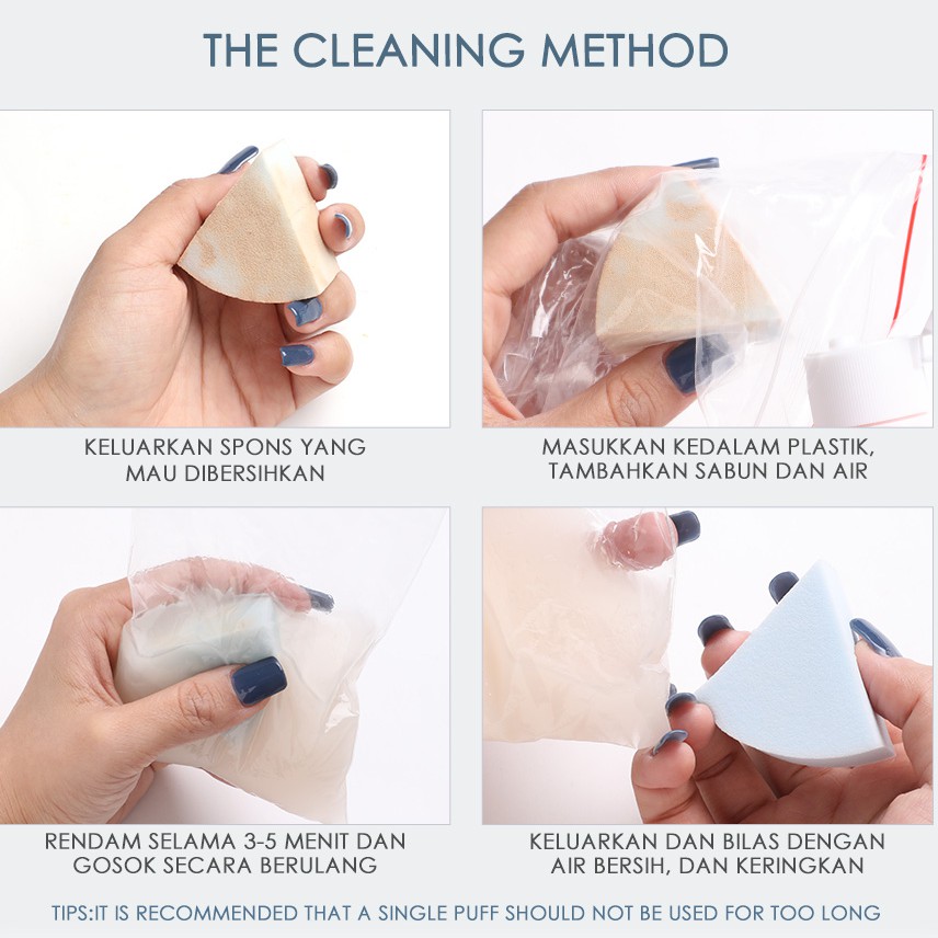 FOCALLURE Beauty Blender soft sponge makeup tool (6pcs in 1 bag)