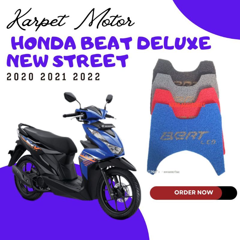 Karpet Motor Honda Beat Deluxe 2020 2021 2022 2023 2024 New Street Alas Pijakan Kaki Full Serabut Keluaran Terbaru