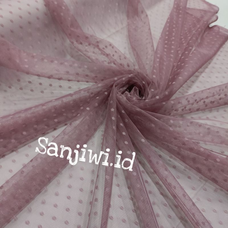 Kain Tile Polkadot/Kain Tille Dot/Soft Tulle-Rose pink