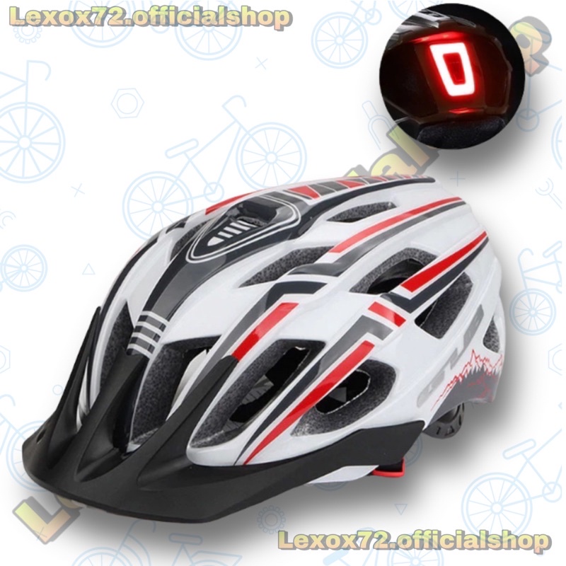 GUB Helm Sepeda Bicycle Road Bike Helmet EPS Foam LED Light - A02 - White/Black