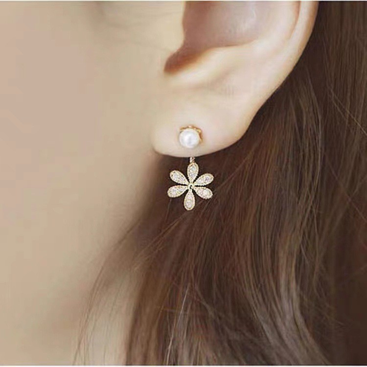 ➰CKK➰ Anting Tusuk Motif Bunga FA76  Diamond Fashion Korea Aksesoris Murah