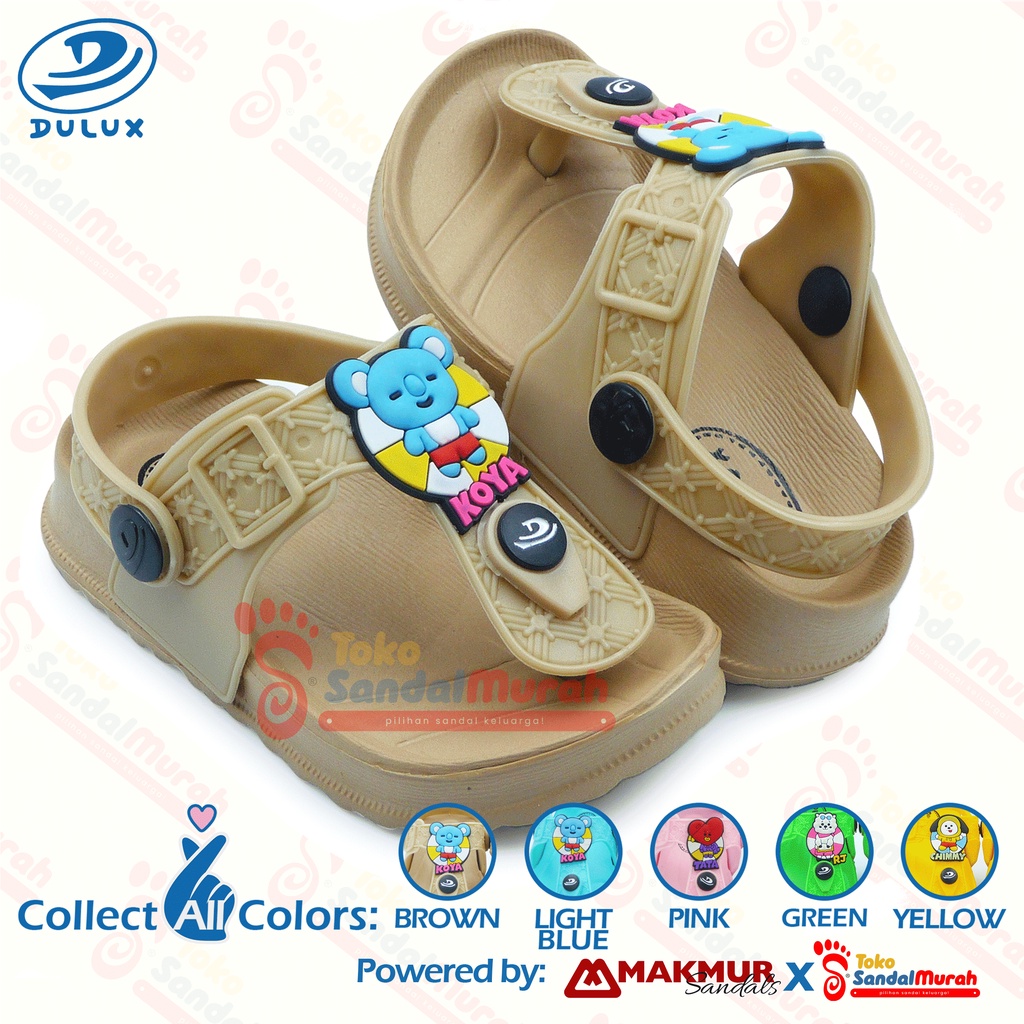 Toko Sandal Murah - Sandal Jepit Anak BT21 Tali Belakang Model Terbaru - Sandal Jepit Anak Perempuan Motif Lucu Warna Warni Sandal Berkualitas Nyaman Dipakai Warna Biru,Cream, Kuning, Pink, Hijau Ukuran Unisex [TK Sendal Murah LDS 02 A M 399]