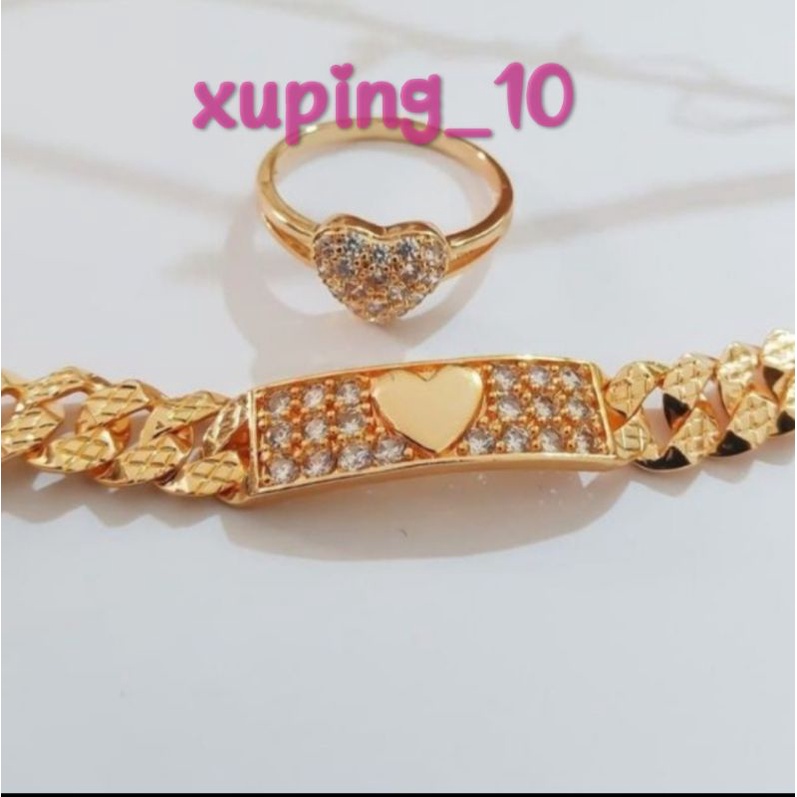 Gelang Perhiasan Xuping Love Free Cincin