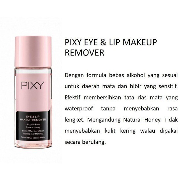 PIXY Make Up Remover 60ml | Eye &amp; Lip Penghapus Waterproof Makeup ( KIM )