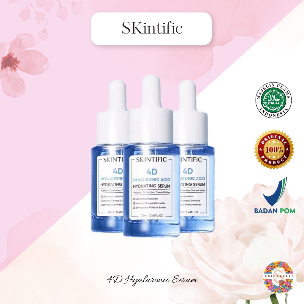 Jual SKINTIFIC 4D Hyaluronic Acid Hydrating Serum 20ml (100% ORIGINAL ...