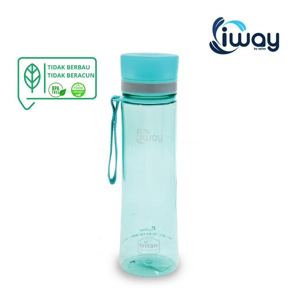 IWAY Water Bottle With Handle (600ML), EPLAS, Water Tumbler, Botol Air, BPA Free, Tritan IGHT-600