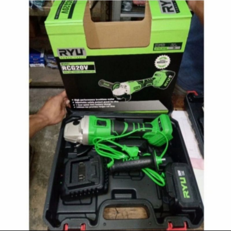 Gerindra baterai cas RYU 20V RCG20V Cordless grinder RYU RCG 20V