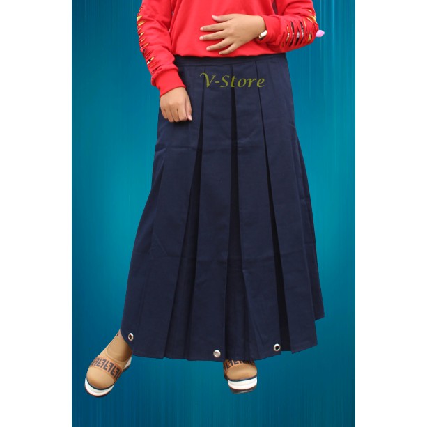 Rok Ring Panjang Rok Wanita Rok Kerja Modis Wanita Warna Navy Rok Wanita Model Numia Skirt