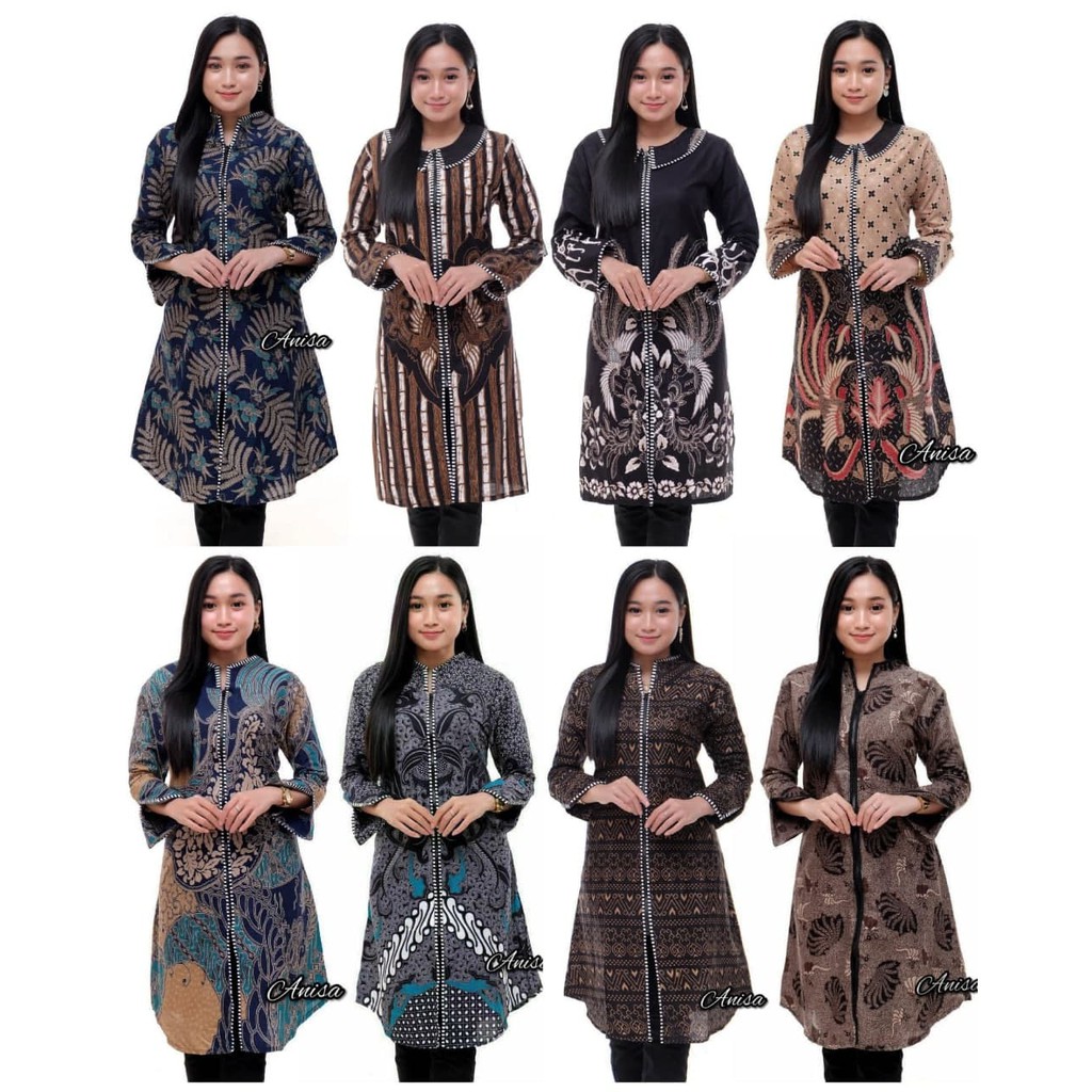Tunik batik Wanita M L XL XXL XXXL Jumbo Tunik Batik Terbaru Tunik Moderen TUNIK BATIK