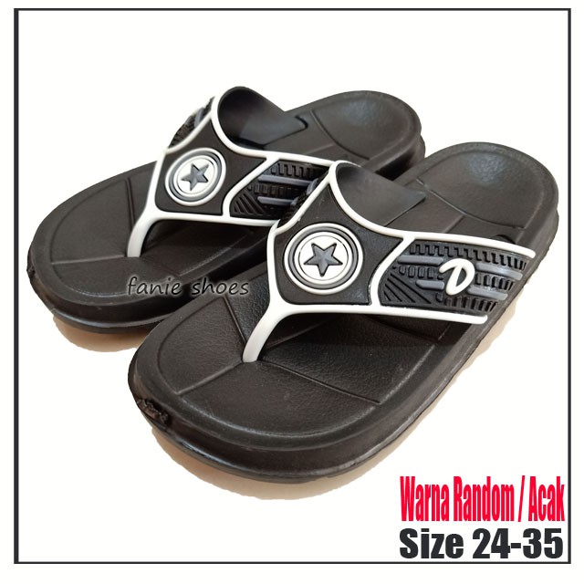 Dua Kaki 24-35 / Sandal Jepit Santai Karakter Anak Laki / Sandal Karet /Sandal Sehari-hari Anak Laki