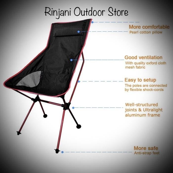 Chair | Kursi Lipat Outdoor + Sandaran Folding Chair Portable Chair Outdoor