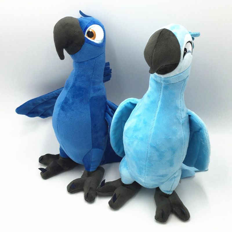 Ready Stock 30cm Rio Movie Plush Toy Parrot Bird Stuffed Animal Doll Soft for Kid Gift Toys