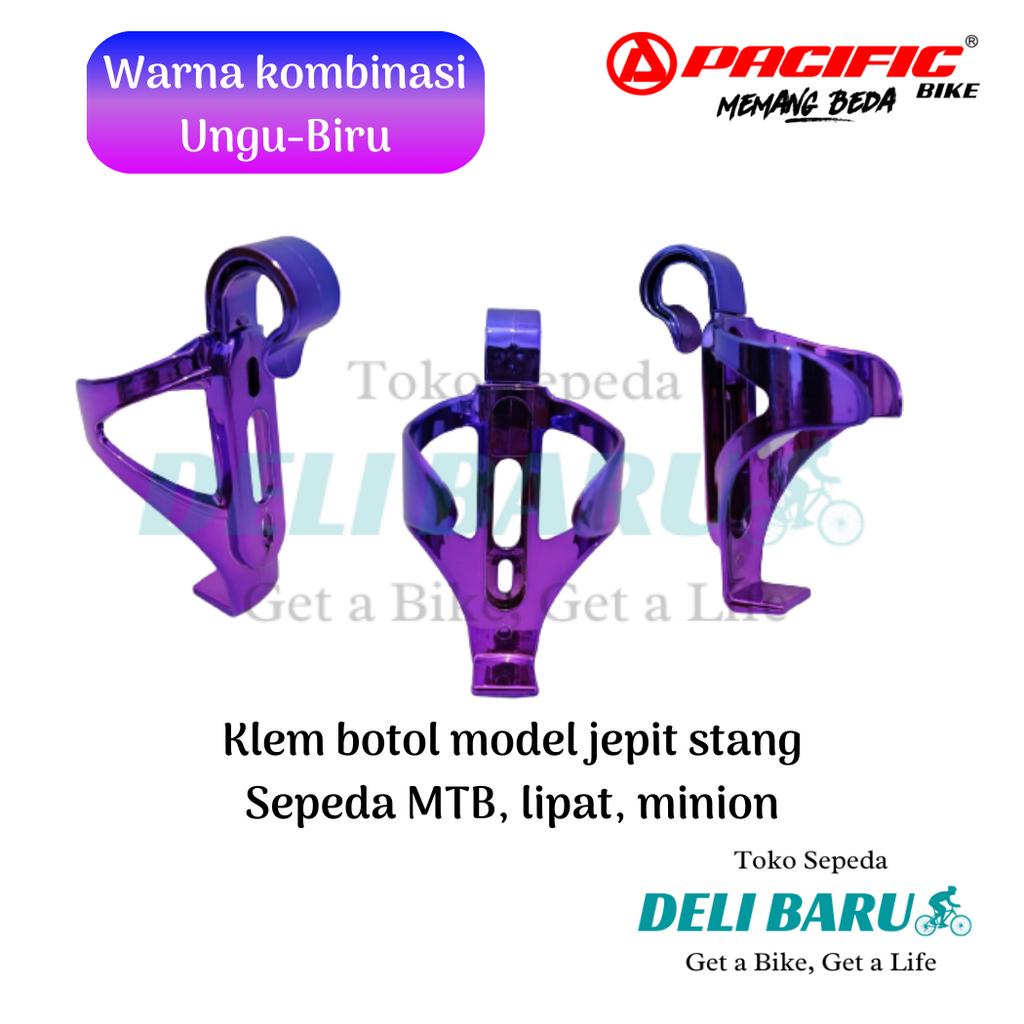 Pacific Klem dudukan botol minum model jepit stang sepeda anak BMX MTB lipat federal minion