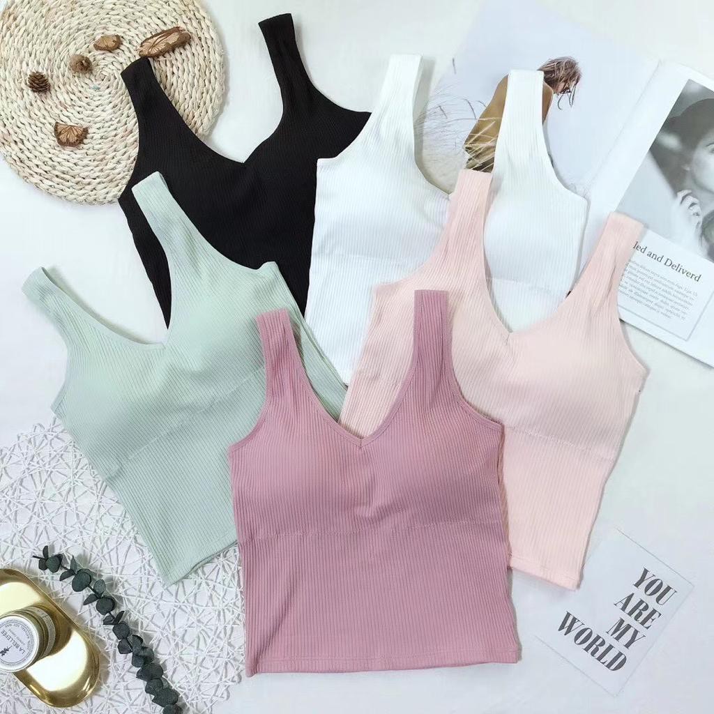 Tank Top Bra Polos Import Korean tanktop Wanita Tengtop-2