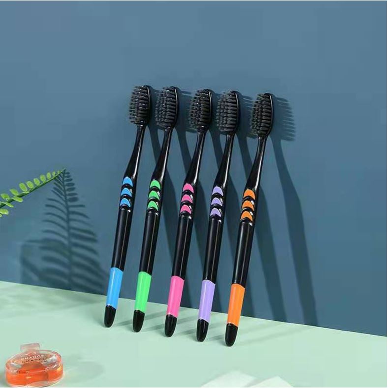 SIKAT GIGI CHARCOAL BAMBU ARANG HITAM BAMBOO  TOOTBRUSH BRUSH GIGI 10PCS atau Eceran 1 Pcs