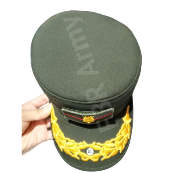 topi pdh pamen tni ad dengan pangkat