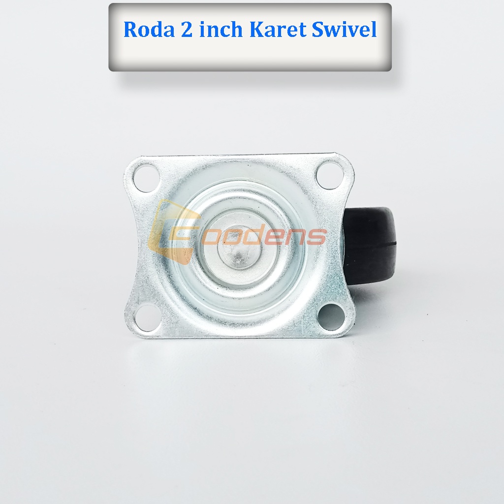 Roda Karet 2 Inch Hidup Roda Caster Roda Gepeng