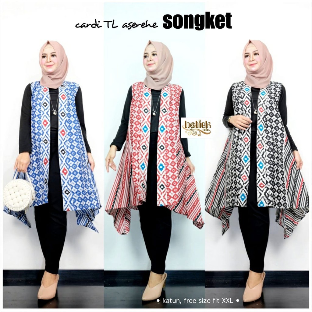 Cardi TL Aserehe Songket  Batik Rompi Outer Outerwear 