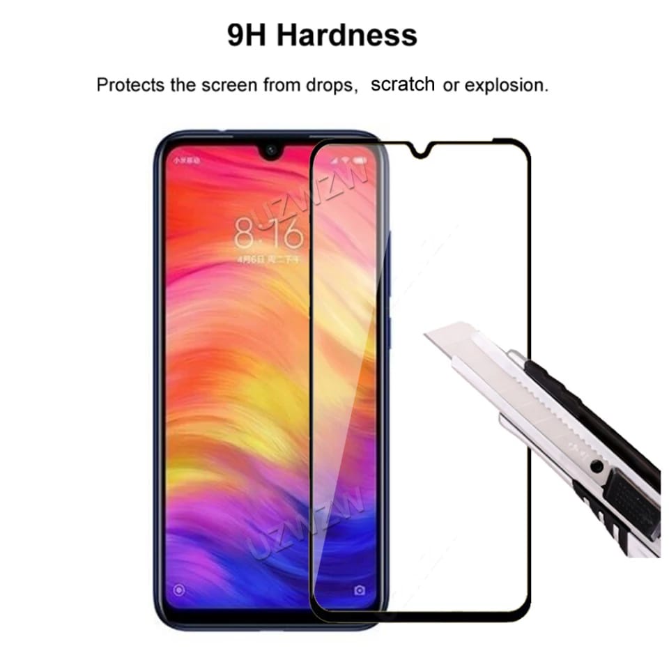 PROMO Paket 3in1 REDMI NOTE 7 Case Fusion Transparan + Garskin  Carbon Free Tempered Glass