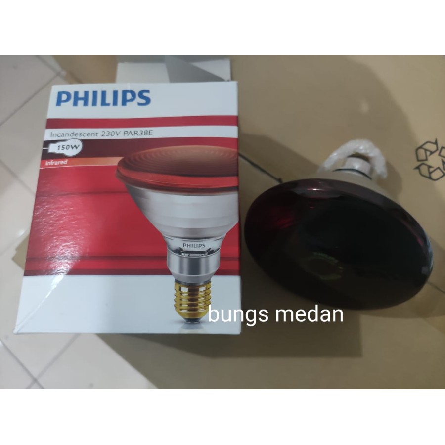 Lampu Infrared INFRAPHIL Philips PAR38 PAR 150W 150 watt TERAPI SOROT