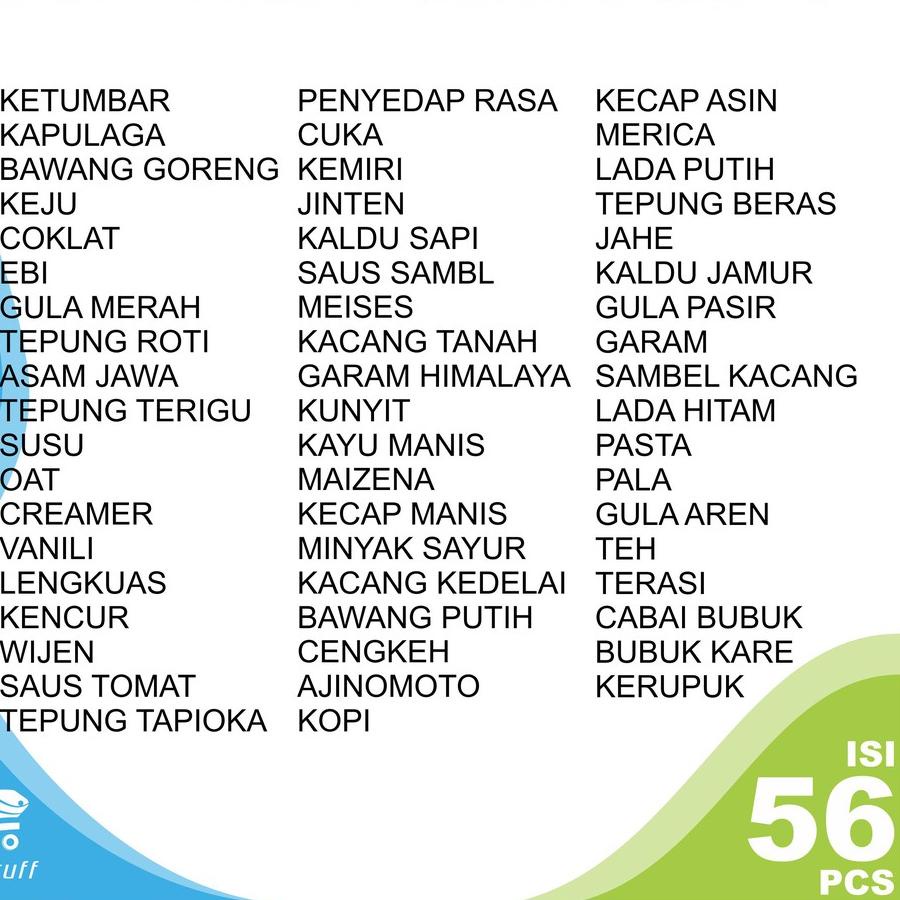 

【BEST OFFER】 Stiker Bumbu Dapur Waterproof Stiker toples bumbu dapur anti air sticker bumbu BIG SALE/HARGA GROSIR >>/5.5 SALE/PROMO HARI INI/「Grosir」