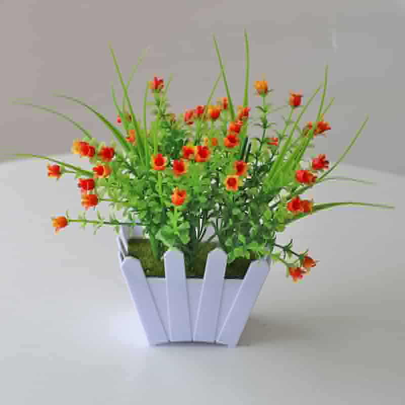 MOGYMOGY PT56 Pot Tanaman Hias Bunga Hias Plastik Ornamen Pot Bongsai Artificial Flower Decoration