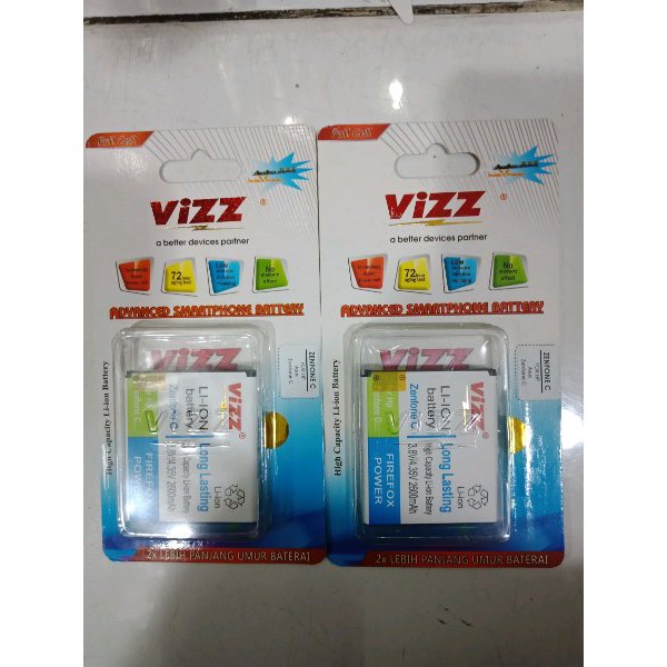 Battery Baterai Vizz Asus Zenfone C Double Power Original