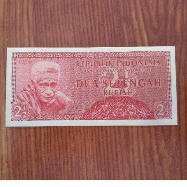 Uang Kuno 2 1/2 rupiah tahun 1956