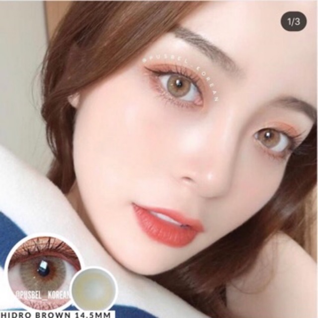 hidrocor gray &amp; brown softlens original korea