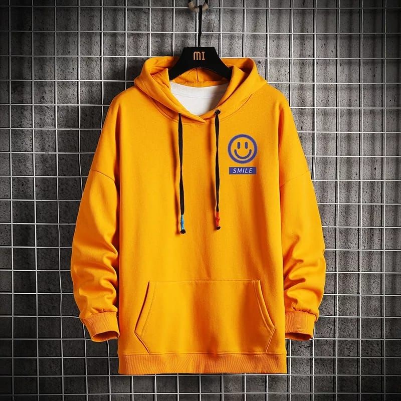 Sweater Hoodie Anak  Hoodie Smile Flecee Tebal-Smile anak kuning