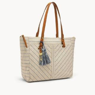 Fossil rachel tote natural woven Shopee Indonesia