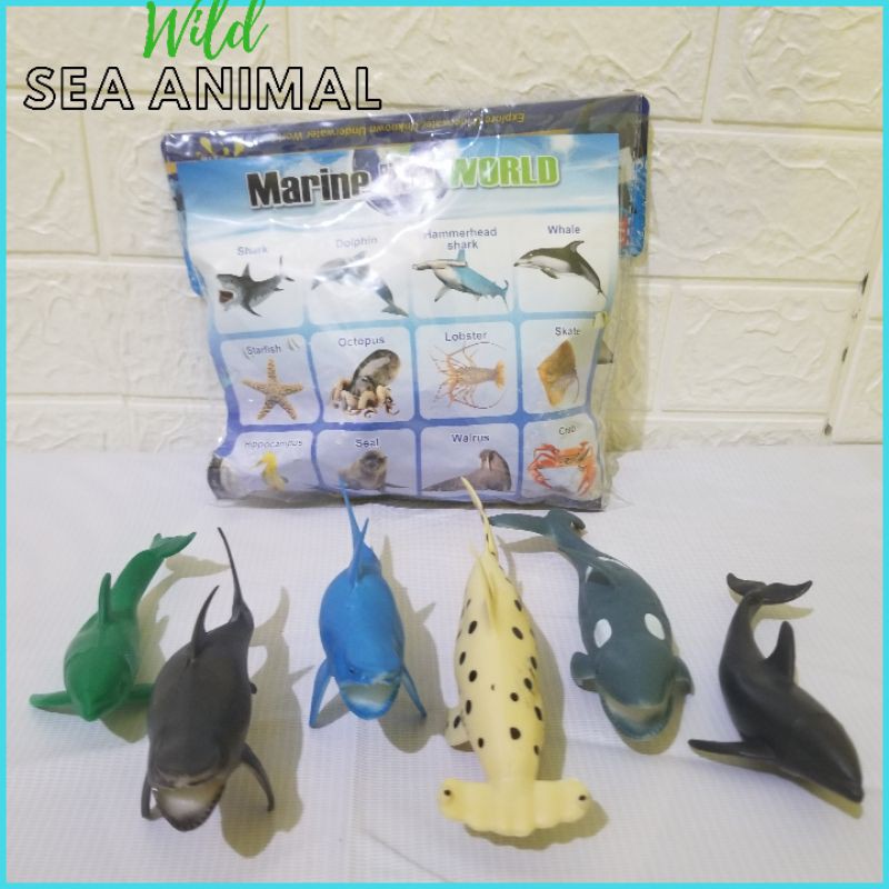 Mainan Wild Animal / Sea Animal / Hewan Laut Lengkap / Figure Hewan Laut