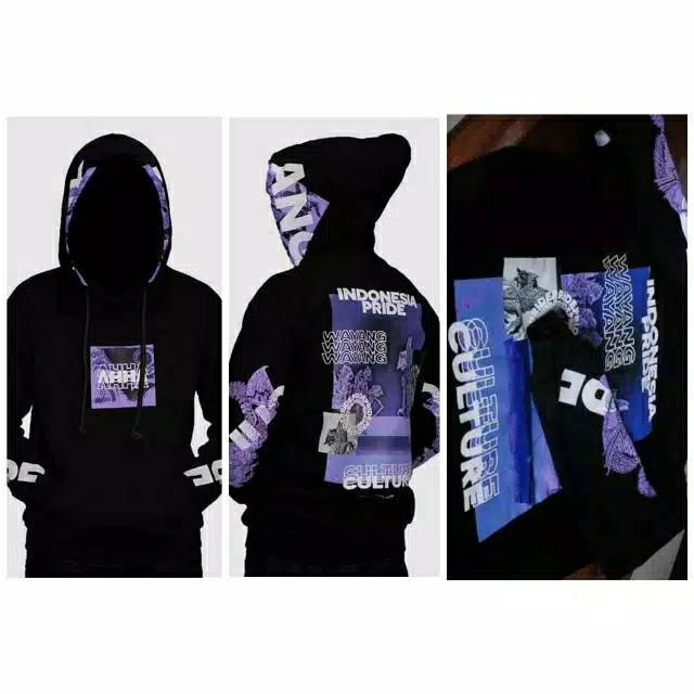 GRADE ORI - Size L XL XXL XXXL - Jaket Hoodie Premium AHHA Wayang Hitam Jumper Unisex Fleece Tebal