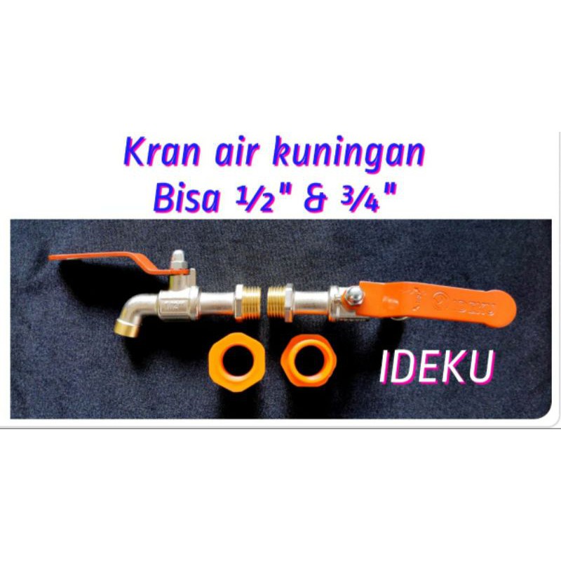 Kran Air Tembok Kuningan Ideku Uk. 1/2 &amp; 3/4