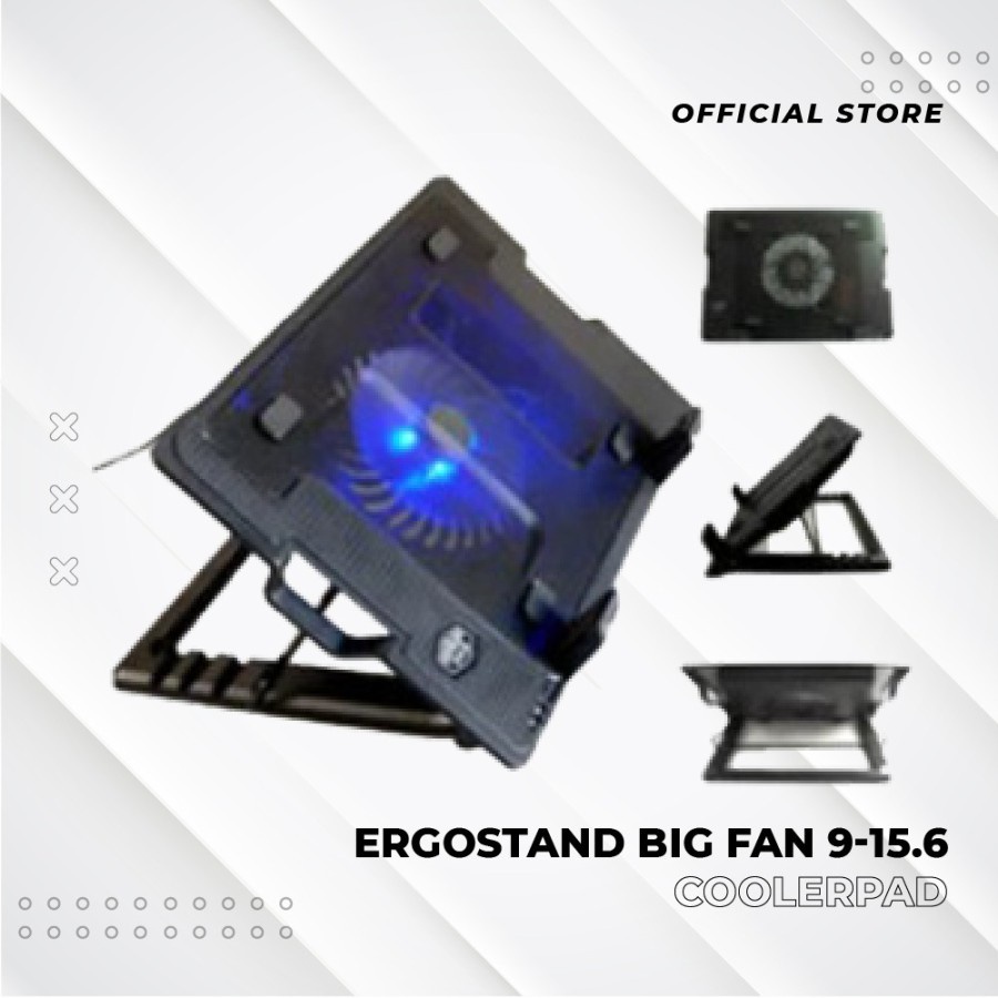 Notebook Coolerpad Gaming ErgoStand Big Fan 9-15.6&quot; Plus USB exten