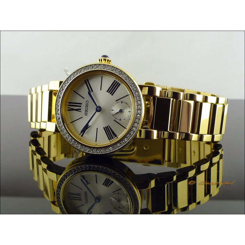 Seiko Womens SRK028P1 Quartz Gold Tone Bracelet | Jam Wanita SRK028